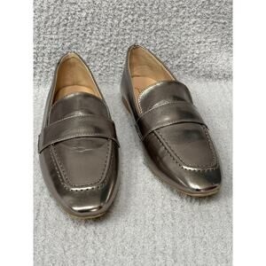 London Rag Women's Silver Metallic Bellagio Loafers Size 8 NIB #53065